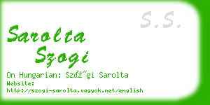 sarolta szogi business card